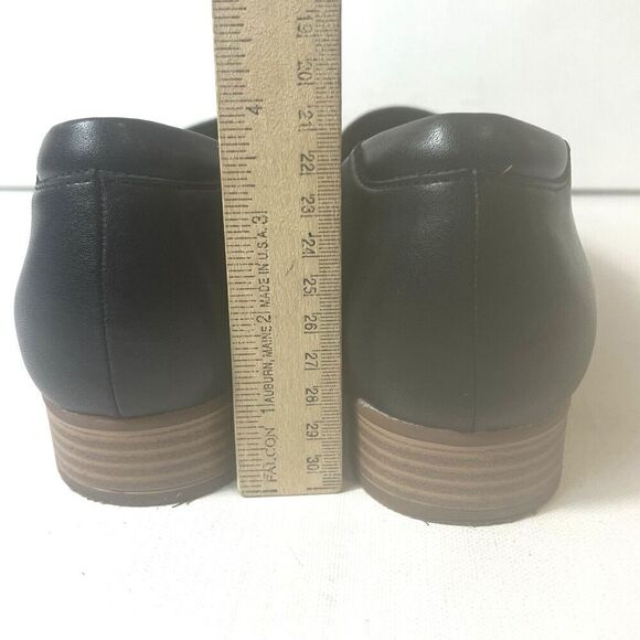 Clarks Collection Womens Sz 10 M Comfort Casual Black Leather Slip On Flats Shoe - Picture 9 of 11